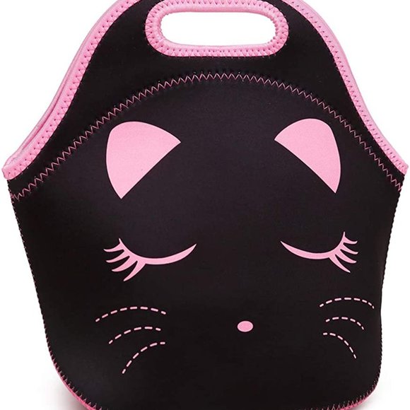 * New Cute Cat Face Bow Diamond Bling Waterproof Pink School Backpack Girls Book - Picture 6 of 15